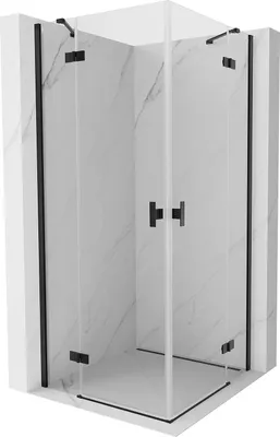 Obrázok produktu pre Mexen Mist H Duo otočný sprchový kút 90 x 90 cm, priehľadný, čierny - 8A5-090L-090P-70-00