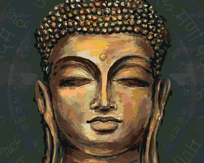 Obrázek produktu pro Zuty - Malování podle čísel - ZLATÝ BUDDHA, 40x50 cm, bez rámu a bez vypnutí plátna