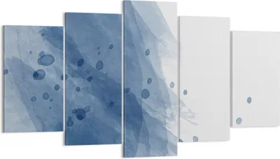 Produktbild von Bild auf Leinwand - Leinwandbild - 5 Teile - Blau Weiß Hintergrund - 160x85cm - Wand Bild - Wanddeko - Wandbilder - Leinwanddruck - Bilder - Wanddekoration - Leinwand bilder - Wandbild - EA160x85-5088