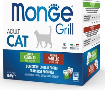 Obrázok produktu pre Monge 8009470017534, Dospelý, Akékoľvek plemeno, Jahňacie, Zajac, 85 g, Bez obilnín