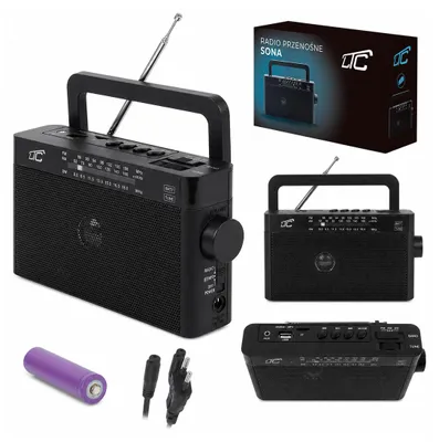 Zdjęcie produktu dla LTC przenośne radio SONA, Bluetooth, USB, TF, czarne