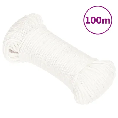 Zdjęcie produktu dla Vidaxl -Bootseil 3 mm 100 m Polypropylen Voll weiß