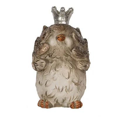 Immagine prodotto di Clayre & Eef Figura decorativa uccello 8 cm Poliresina beige