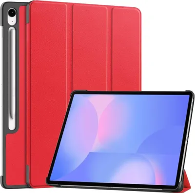 Produktbild von Samsung Galaxy Tab S10 FE Plus Hülle - Coverup Tri-Fold Ständer Klapphülle mit Schlaf/Wach-Funktion - Rot