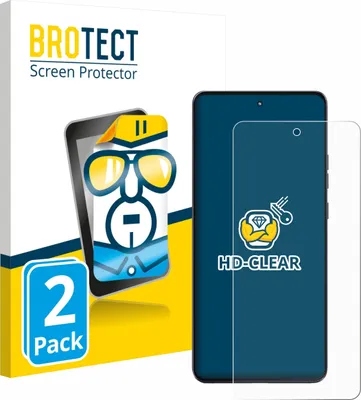 Produktbild von 2x Für Motorola Moto G86 Schutzfolie BROTECT Displayschutz Display Schutz Folie Klar Transparent