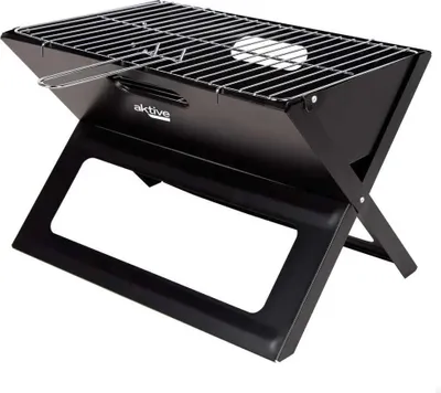 Image de Actif Barbecue portable rectangulaire Argent 45 x 30 cm Argent 45 x 30 cm