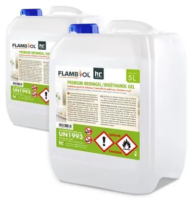 Produktbild von 2x 5 L FLAMBIOL® Premium Brenngel