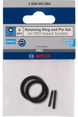 Produktbild von Set mit Haltering und Stift für PRO Impact Steckschlüsseleinsätze,1/4", 4-tlg.