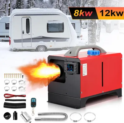 Produktbild von Vigevee Horizontale Diesel Luftheizung 8KW 12V, All-in-One 5L Tank, LCD & Fernbedienung, Standheizung für Pkw Camper LKW Wohnmobil