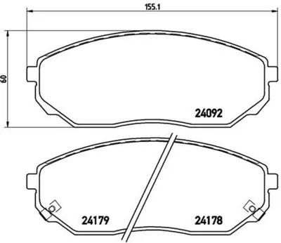 Produktbild von Brembo Bremsbelagsatz, Scheibenbremse Vorderachse P 30 019
