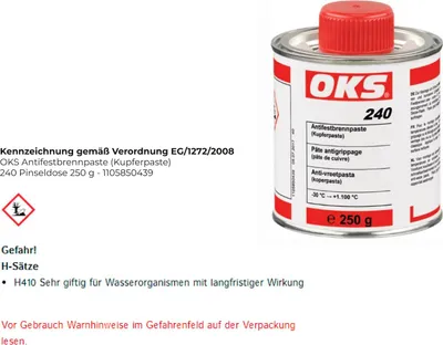 Produktbild von OKS 240 Antifestbrennpaste 250g Pinseldose - 240030