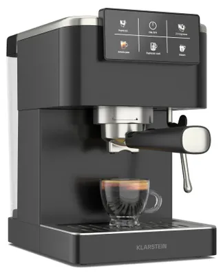 Produktbild von Klarstein SteelPresso Touch Siebträgermaschine – 20-Bar, 1350 W, Edelstahl, 1,5-L-Wassertank, Touch-Display, Integrierter Milchaufschäumer, Kompaktes Design, Kaffeemaschine