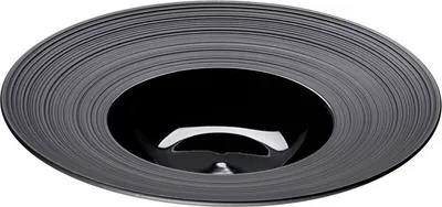 Produktbild von Serie Gourmet Kontrast Teller tief mit breiter, strukturierter Fahne Ø 265 mm, schwarz
