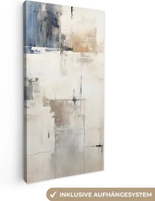 Produktbild von MuchoWow® - Leinwandbilder - Aquarell - Abstrakt - Kunst, Wandbild, Wanddeko Bilder Wohnzimmer, 40x80 cm