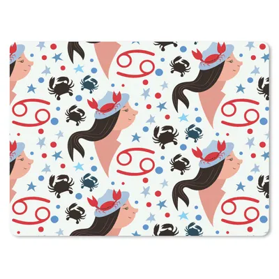 Produktbild von MuchoWow® Mauspad Mousepad Tierkreiszeichen - Krebs - Muster 23x19 cm - Mousepads - Maus Mat - Pad - Mausunterlage - Schreibtischunterlage - Mauspad