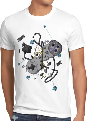 Produktbild von style3 16-Bit Controller T-Shirt Herren snes kart yoshi luigi mario