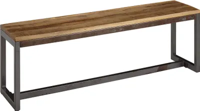 Obrázek produktu pro Jídelna  120 x 46 x 45 cm mango masiv / kov dřevěné lavice klasická | Wohnling