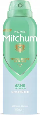 Obrázok produktu pre Mitchum, Unscented, Hydrating 48H, Deodorant Spray, For Women, 200 ml