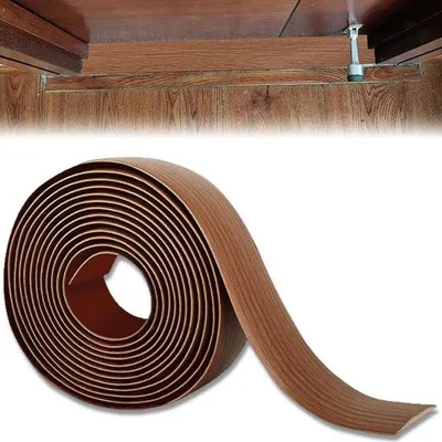 Produktbild von Selbstklebendes Übergangsprofil 4 cm braun Holznerf Vinyl Bodenabdeckstreifen für Laminate und Parkett