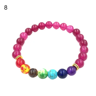 Produktbild von Elastisches Seil, handgefertigtes Steinarmband, leicht, für Herren und Damen, Perlenarmband, Handdekoration-8