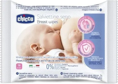 Productafbeelding van Chicco Borstvoedingsdoekjes, 16 stuks