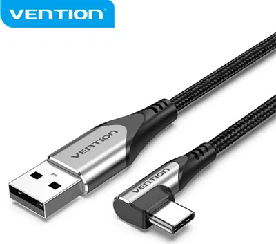 Produktbild von Vention COEHD, 0,5 m, USB A, USB C, USB 2.0, 0,48 Gbit/s, Schwarz, Grau