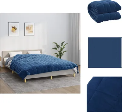 Obrázek produktu pro vidaXL Zátěžová deka modrá 220x235 cm 15 kg látka - Deky