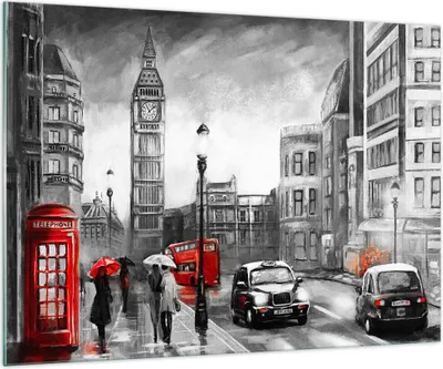 Produktbild von Bilder auf glas - London Bus - 100x70cm - Glasbilder - Wandbilder - Bilder - Kunstdruck - zum Aufhängen bereit - Wanddekoration aus Glas - Glas Bilder - Wandbild auf Glas - Einteilig - GAA100x70-3939