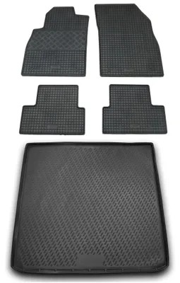 Produktbild von Gummi Kofferraumwanne + Fußmatten Set für Opel Astra J Sports Tourer, Bj. 2011-