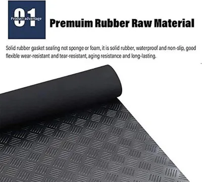 Produktbild von Gummimatte für Werkstatt und Garage – rutschfest, 3 mm dick – schwarz