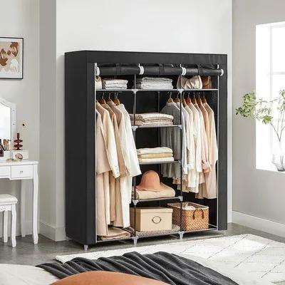 Produktbild von Famanu Kleiderschrank mit Hängestangen - 37 x 9 x 74 cm