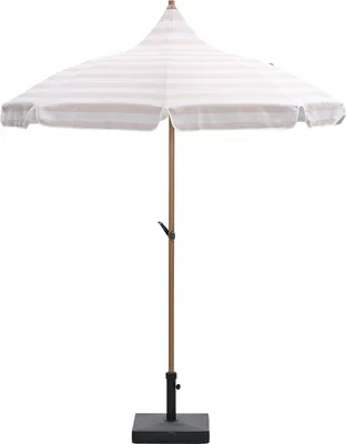 Produktbild von Garden Impressions Aloha Sonnenschirm - Ø200 cm - light teak look - Taupe - ecru