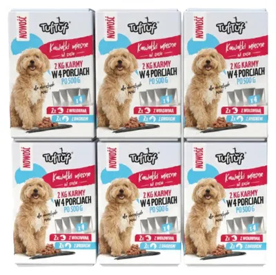 Produktbild von Tuftuf | Feuchte Nahrung - 24x500g - Rindfleisch und Geflügel - Feuchtes Hundefutter -geschmackskombination