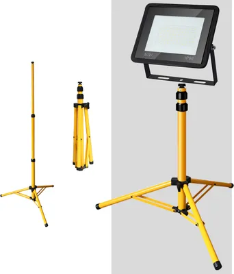 Immagine prodotto di Yakimz LED proiettore da costruzione proiettore da lavoro proiettore con treppiede 50W bianco caldo
