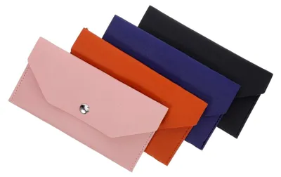 Produktbild von 4 Stück Geldbeutel aus Kunstleder Schlanker Geldumschlag Organizer in Retro-Optik Wiederverwendbare Brieftasche für Bargeld, Reisen und Budgetplanung