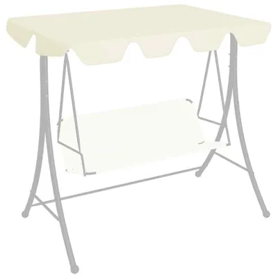Produktbild von Ersatzdach Hollywoodschaukel Dachbezug Gartenschaukel Sonnenschutzdach Austauschdach Ersatzbezug für 2 und 3 Sitzer Gartenmöbel Creme 210 x 146 cm