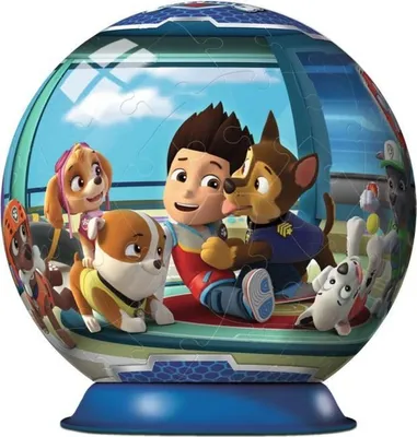 Produktbild von Ravensburger 3D-Puzzle Puzzleball Paw Patrol für Kinder, Kunststoff, Mehrfarbig, 13 cm Durchmesser