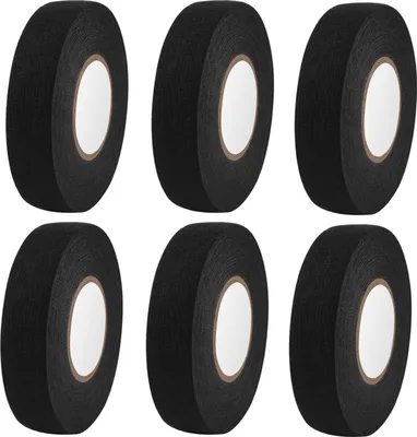 Produktbild von 6 Stück Isolierband,5m Selbstklebendes Mehrzweckfilzband, Hochtemperaturbeständige Geräuschdämpfung Gewebeband,für Kfz Haushalt Elektrische Kabel Stoffband (19 mm / 15 mm )