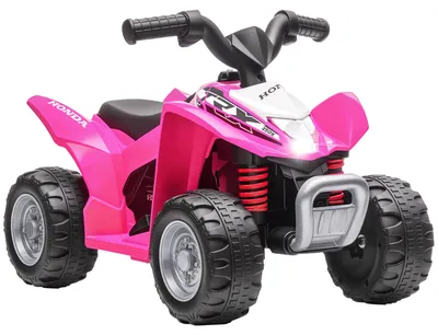 Immagine prodotto di AIYAPLAY Quad Elettrico per Bambini 18-36 Mesi con Luci LED, Clacson e Pedali, 65.5x38.5x43.5 cm, Rosa