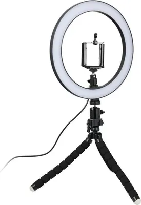 Productafbeelding van Selfie lamp/ringlamp (26 cm) met verstelbaar statief