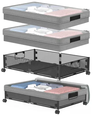 Obrázek produktu pro Úložné boxy pod postel s odnímatelnými látkovými kapsami