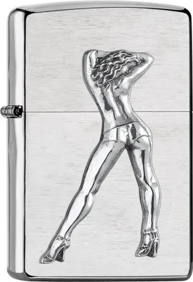 Produktbild von Zippo Benzin-Feuerzeug Gogo Girl Chrom gebürstet, unbefüllt