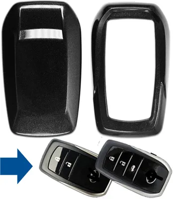 Produktbild von Auto Schlüssel Kunststoff Hülle ABS Plastik Schutz Cover Schwarz kompatibel mit Toyota RAV4 Corolla Avensis KEYLESS SMARTKEY