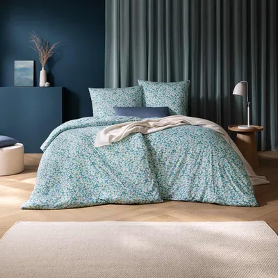 Produktbild von Estella Mako Jersey Bettwäsche 135x200 Tina cyan Vergißmeinnicht blau 6545-51