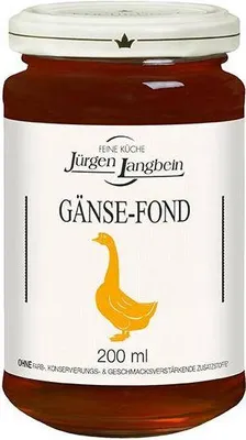 Produktbild von Jürgen Langbein Gänse Fond 200ml Glas Glutenfrei  Lactosefrei