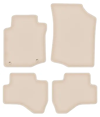 Obrázok produktu pre Velúrové autokoberce pre: Peugeot 107 2005-2014 (hatchback) – sada 4 ks, béžové, na mieru – Wielganizator FORTUNA