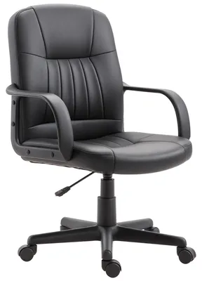 Produktbild von Ergonomischer Drehstuhl, h?henverstellbar, Kunstleder, 60 x 60 x 94šC103 cm, schwarz