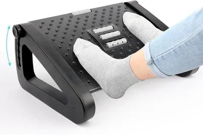 Produktbild von Famanu Fußbank mit Massagefunktion - Höhenverstellbar für Büro und Zuhause