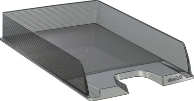 Produktbild von Briefablage Europost A4 Polystyrol grau transparent Packung mit 10 Stück