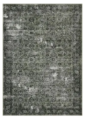 Obrázek produktu pro Koberec, protiskluzová podložka, vintage design, zelený, 80 x 150 cm – a